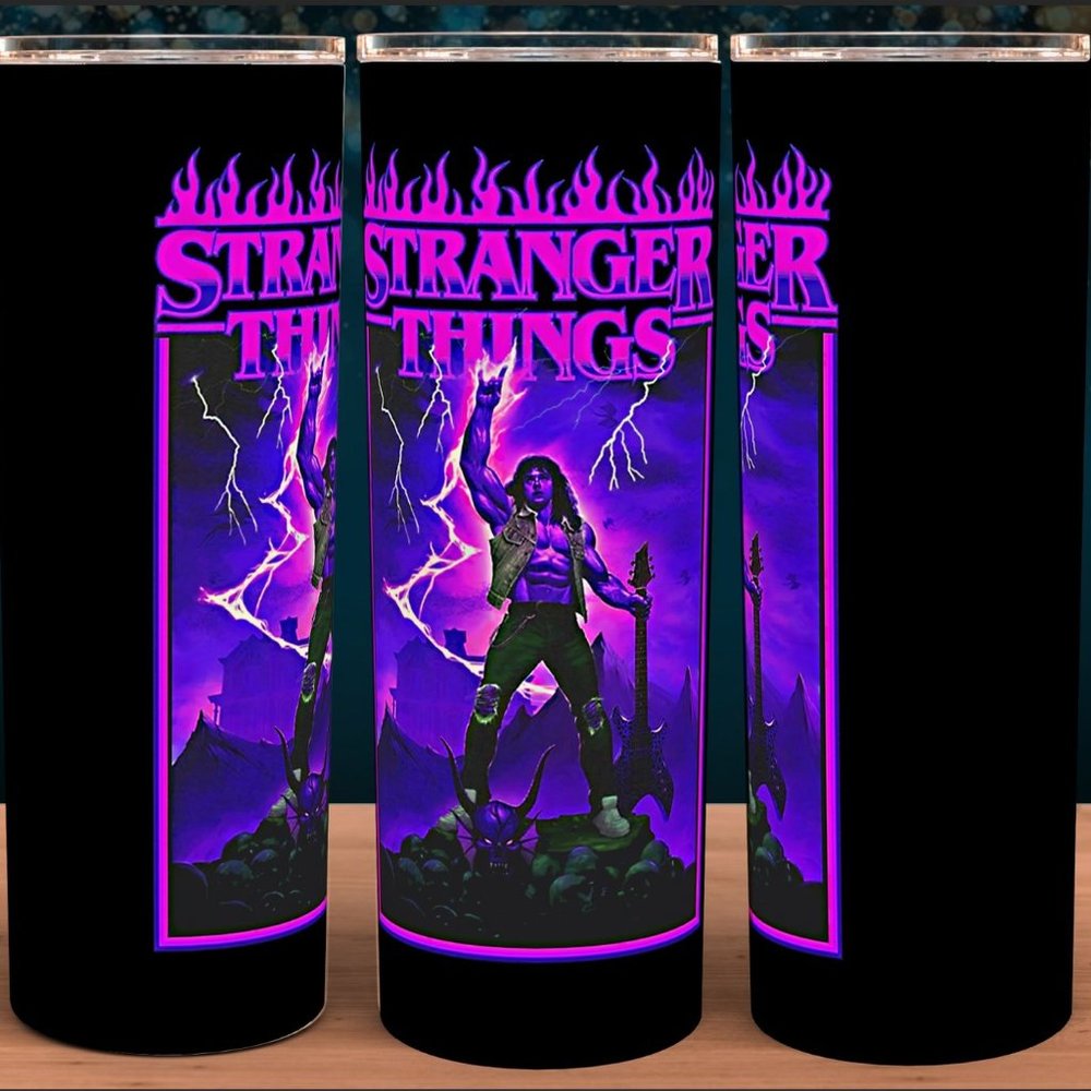 Stranger Things Purple Eddie Munson Tumbler